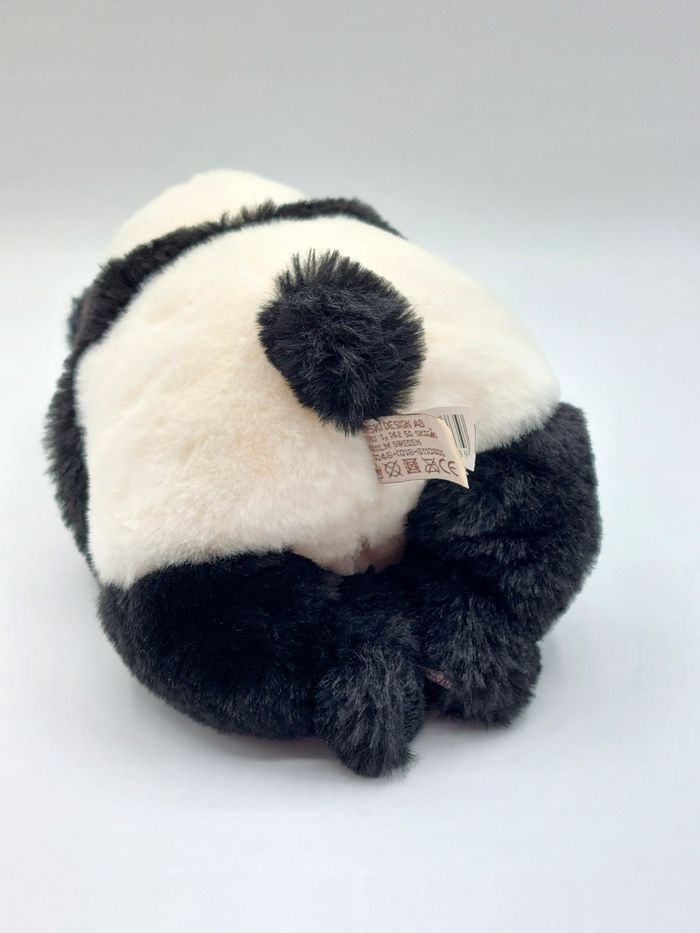 Peluche doudou panda blanc noir BUKOWSKI 19 cm assis comme neuf - photo numéro 3
