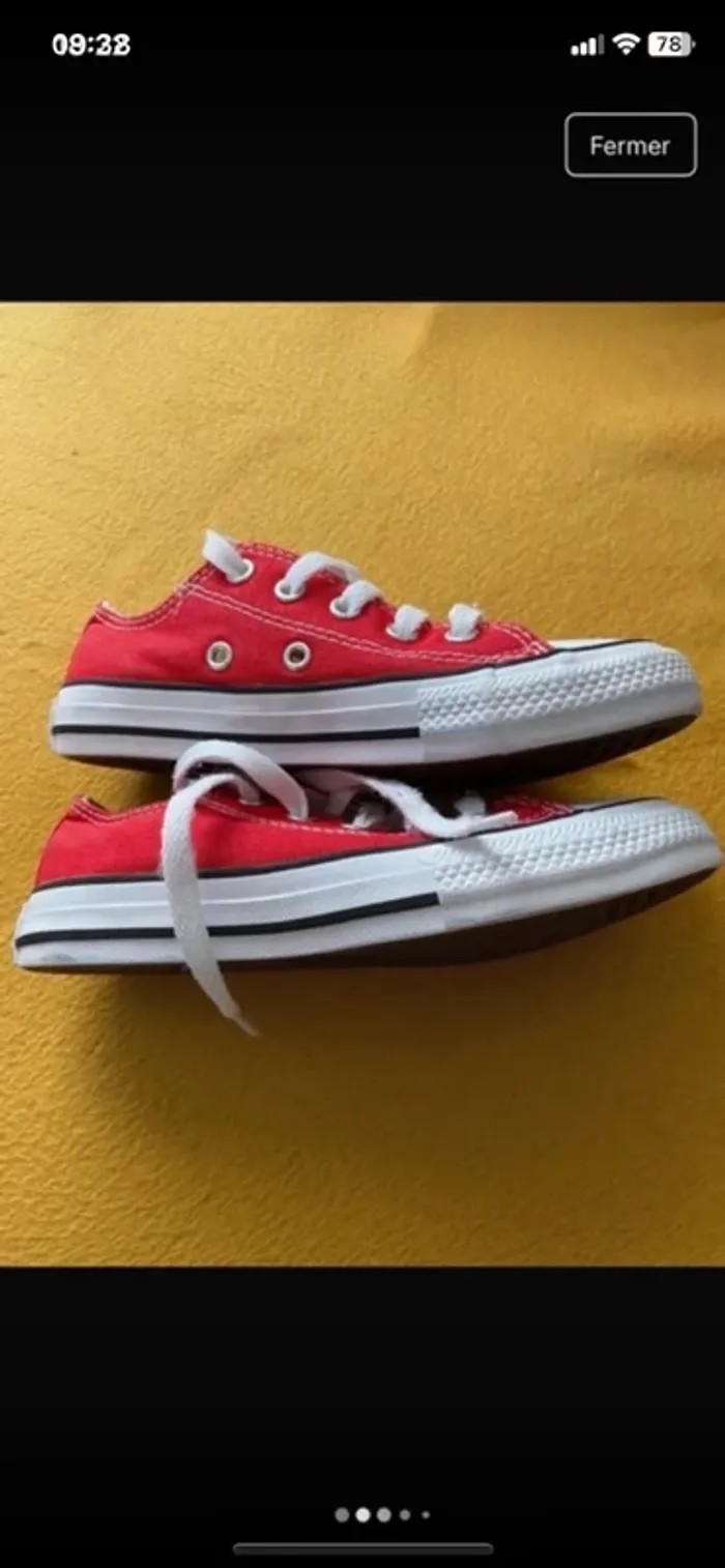 Converse rouge - photo numéro 3