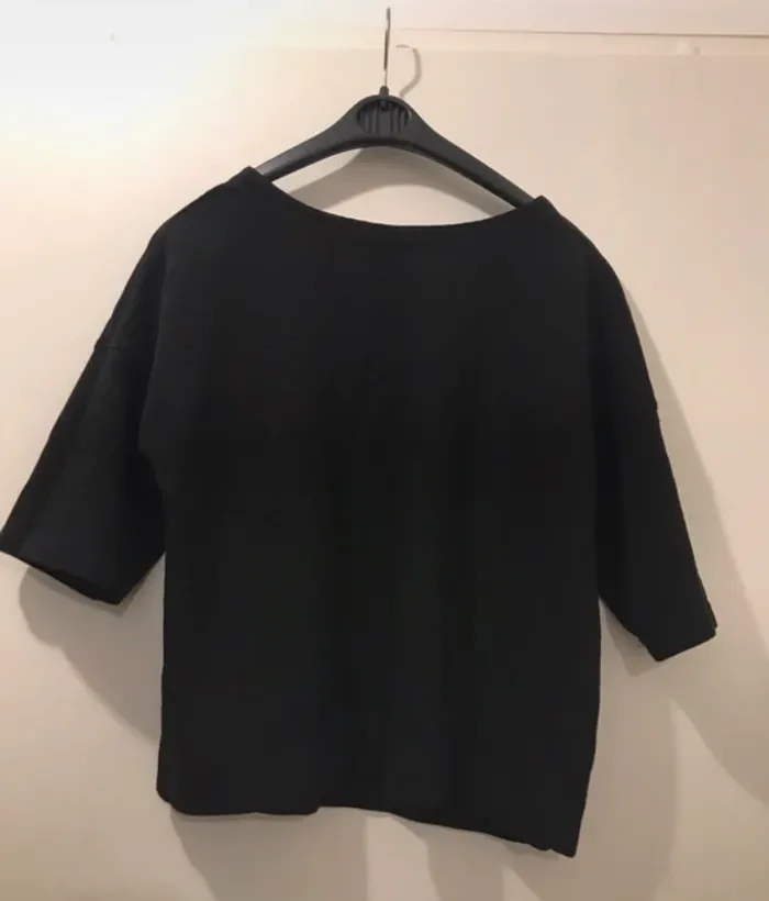 Haut mixte News look noir demie manche noire taille 10 - photo numéro 2