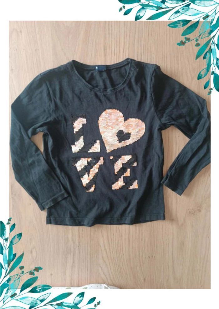 T-shirt manches longues Love 5 ans - photo numéro 2