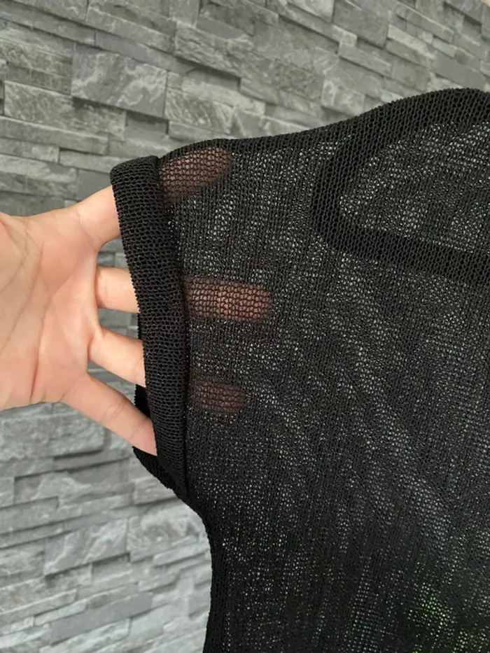 🤍🖤 sublime Blouse noire fluide transparente Camaïeu – Chic et légère – Taille 42 TBE 🤍🖤 - photo numéro 4