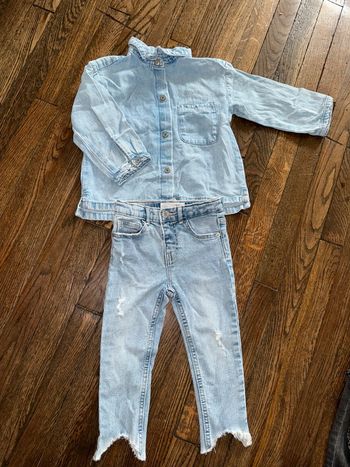 chemise + jeans Zara 24 mois
