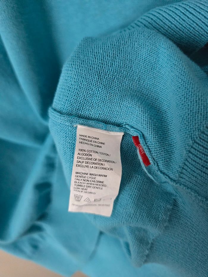 Pull chandail sans manche Izod turquoise taille L – Élégant et confortable - photo numéro 4