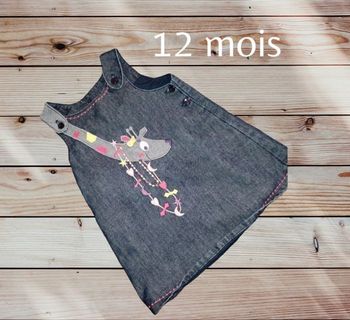 Jolie robe effet jeans motif girafe DPAM