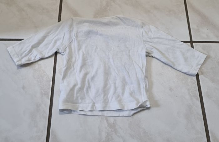 t-shirt manches longues fille blanc taille 3 mois - photo numéro 2
