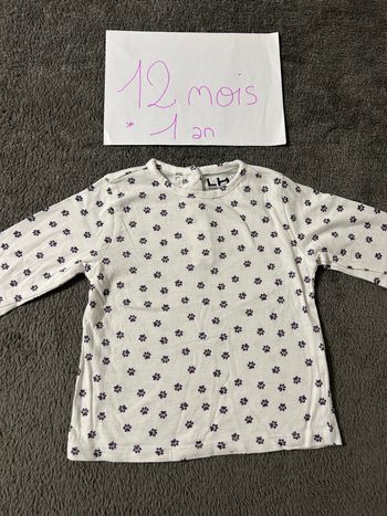 T-shirt manches longues 12 mois