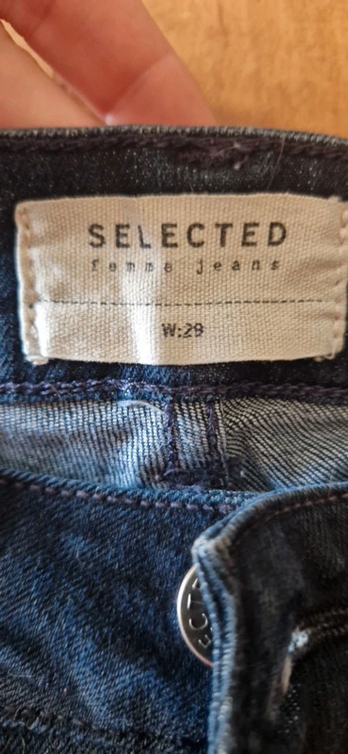 Jeans femme bleu foncé taille 29 - photo numéro 3