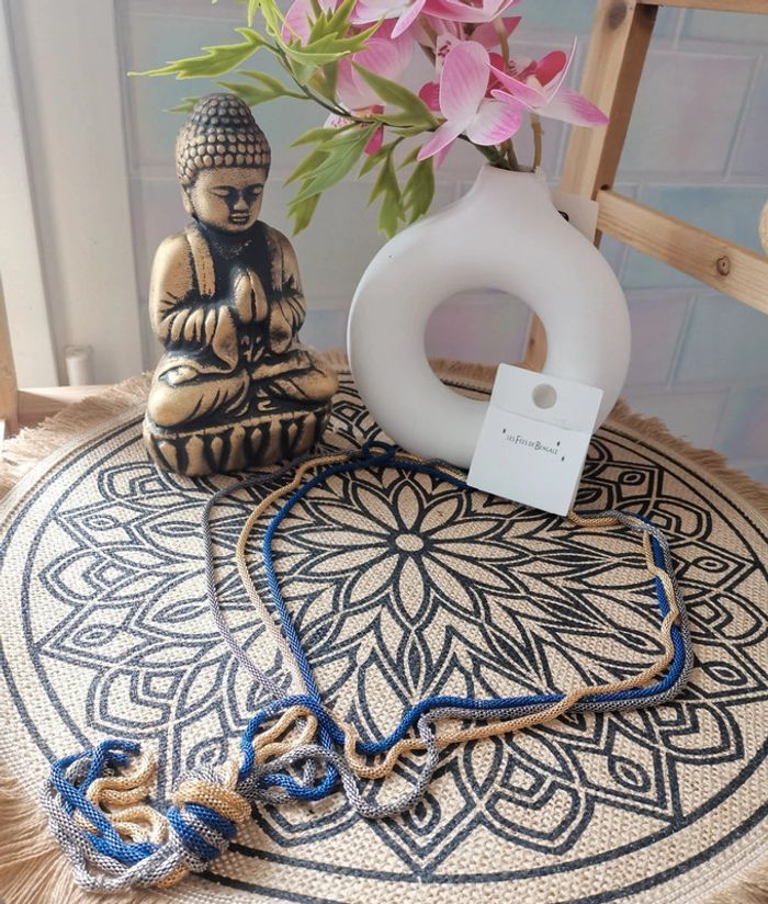 💕Jolie collier sautoir noué femme les fées de Bengale 💕