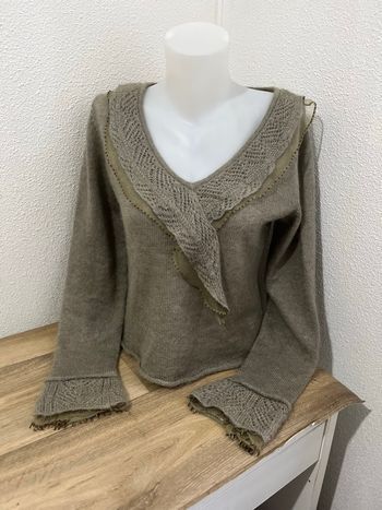 Pull Armand Ventilo taille 42 mélange de laine crochetée