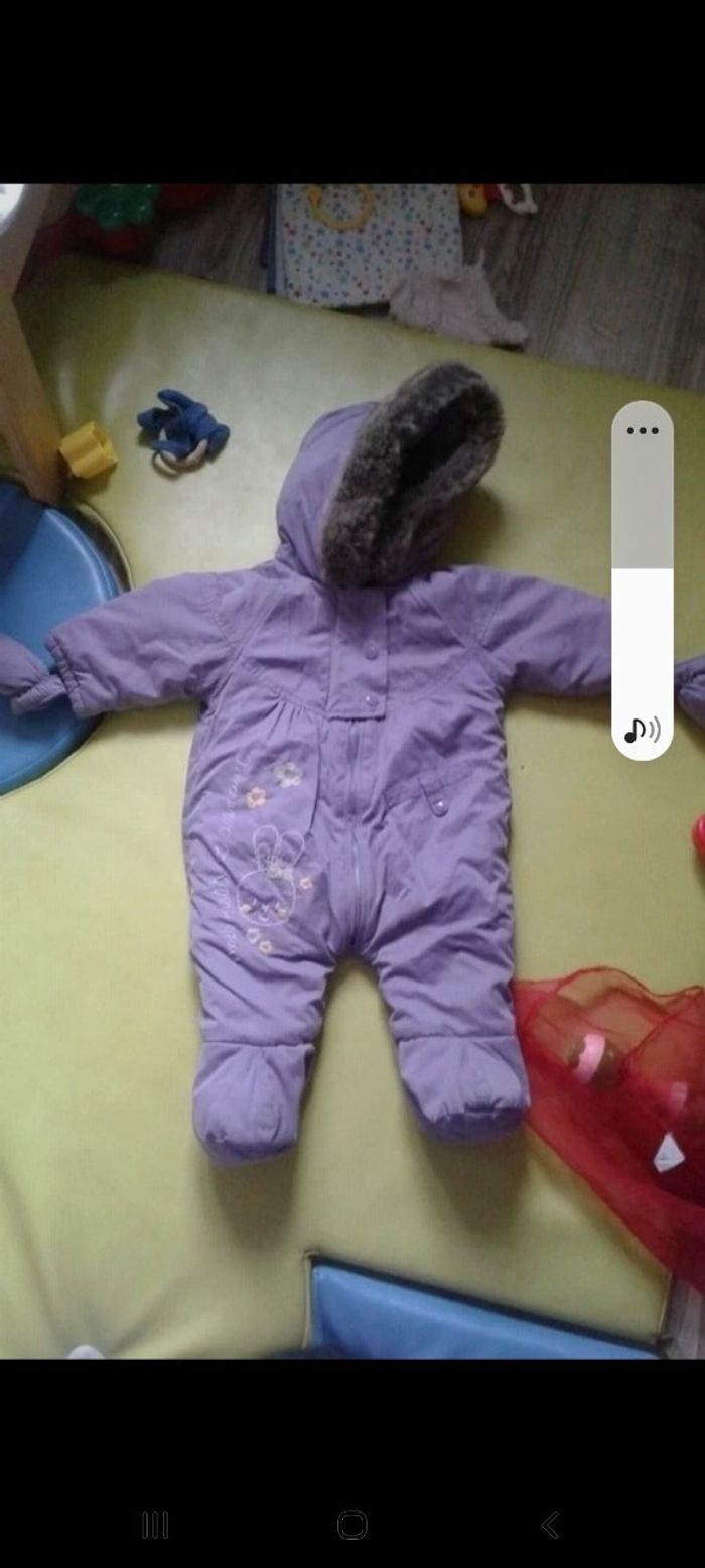 Combinaison lapin violette hiver chaude