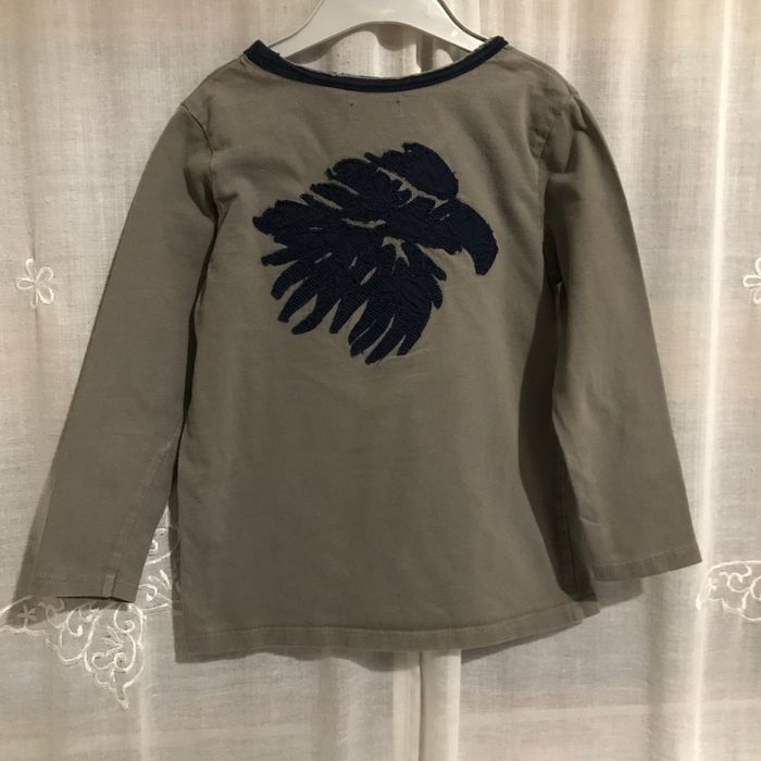 T-shirt kaki et bleu Marine 3 ans IKKS - photo numéro 4