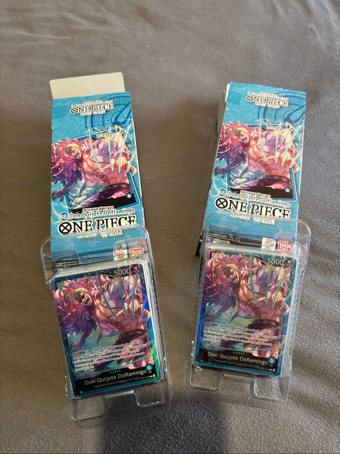 Lot de 2 deck debutant one piece ST-17 Doflamingo bleu (sans le booster OP-09)
