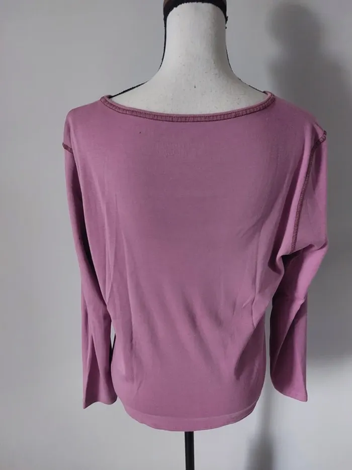 T-shirt Mayflower manches longues Rose - photo numéro 3