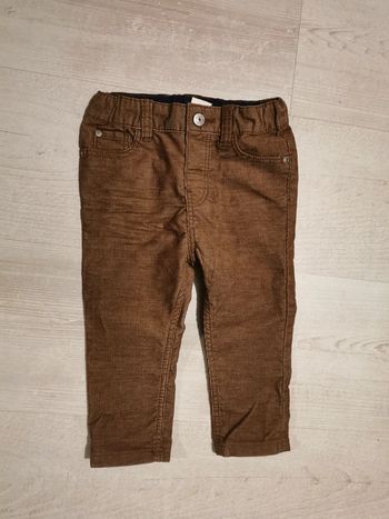 Pantalon velours taille élastique réglable