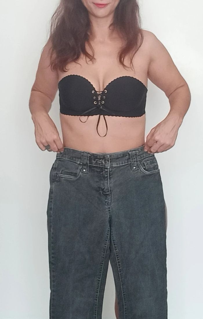 Jean noir droit Esprit taille 38 - photo numéro 2