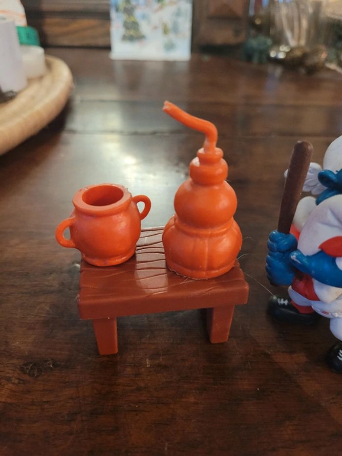Vends lot de 9 schtroumfs peyo vintage 80s et accessoires - photo numéro 12