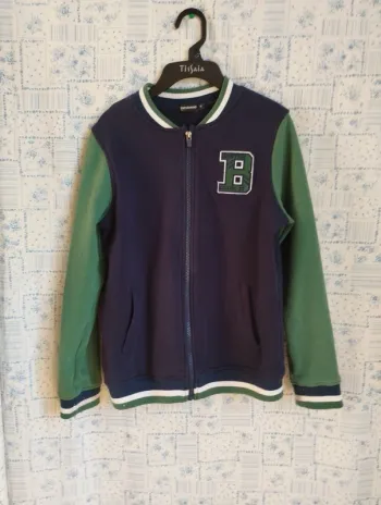 Veste zippée in extenso 12 ans vert marine