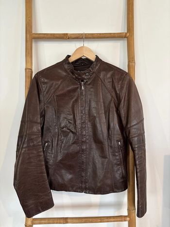 Veste en cuir de buffle marron Vintage Oakwood
