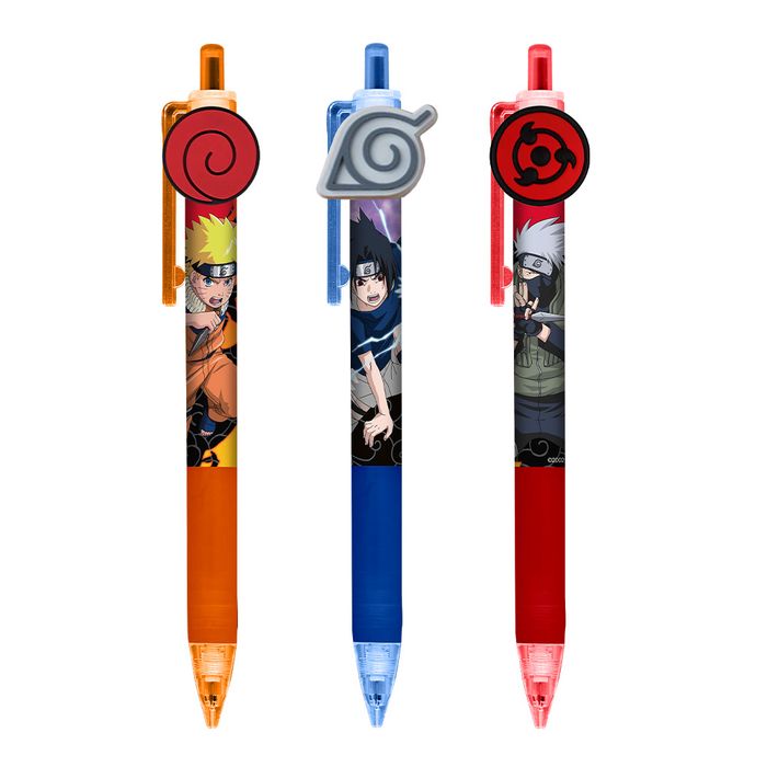 Coffret de 3 stylos NARUTO encre noire pointe moyenne - photo numéro 5