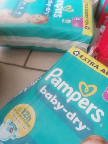 Pampers maxipack babydry taille 4 plus total 78 couches