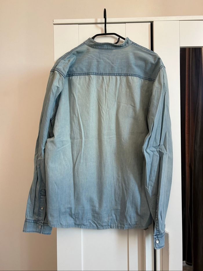 Chemise bleu clair effet jean Homme Livergy Taille L - photo numéro 6