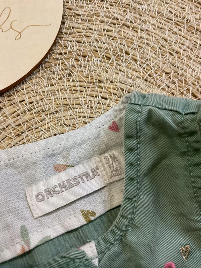 Combi été fille verte ceinture - photo numéro 2