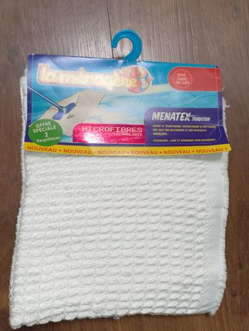 La ménagère  lot de 2 serpillières neuve Menatex traditon