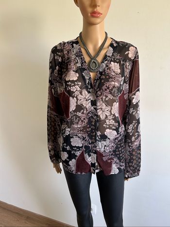 Blouse imprimée à manches longues Morgan taille 42 comme neuve