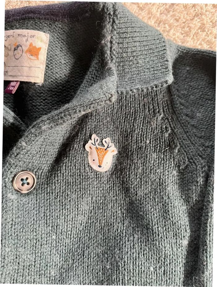 Gilet vert taille 9 mois Sergent Major - photo numéro 3