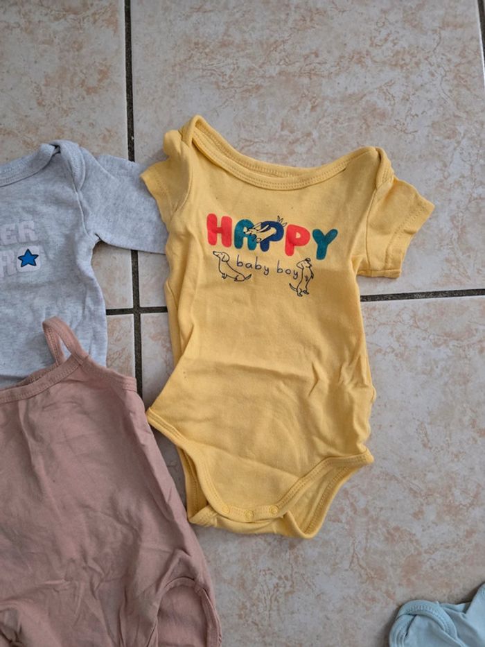 Lot 9 mois vêtements bodys t-shirts - photo numéro 9