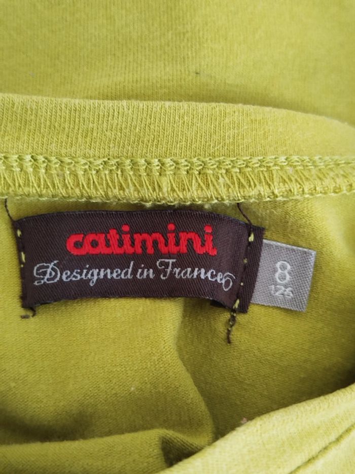 Tee-shirt manches courtes vert Catimini taille 8 ans - photo numéro 3