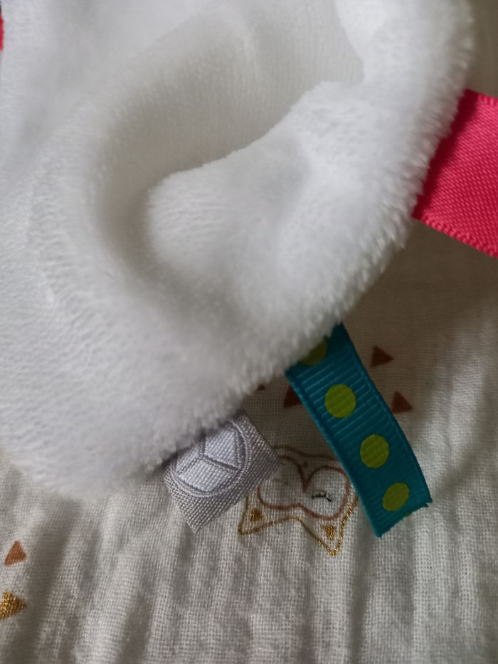 Doudou Oxybul carré blanc - photo numéro 3