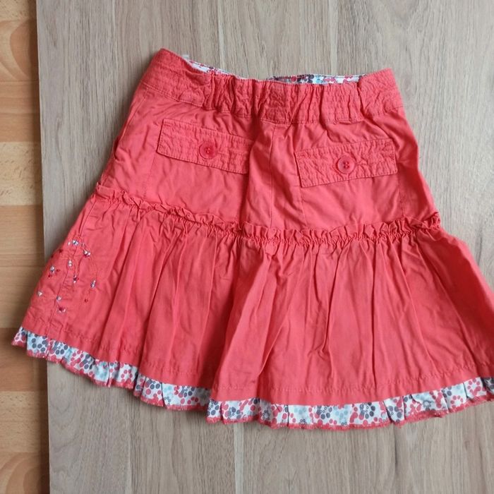 Jupe corail fermeture éclair children Tex 5 ans broderie - photo numéro 4