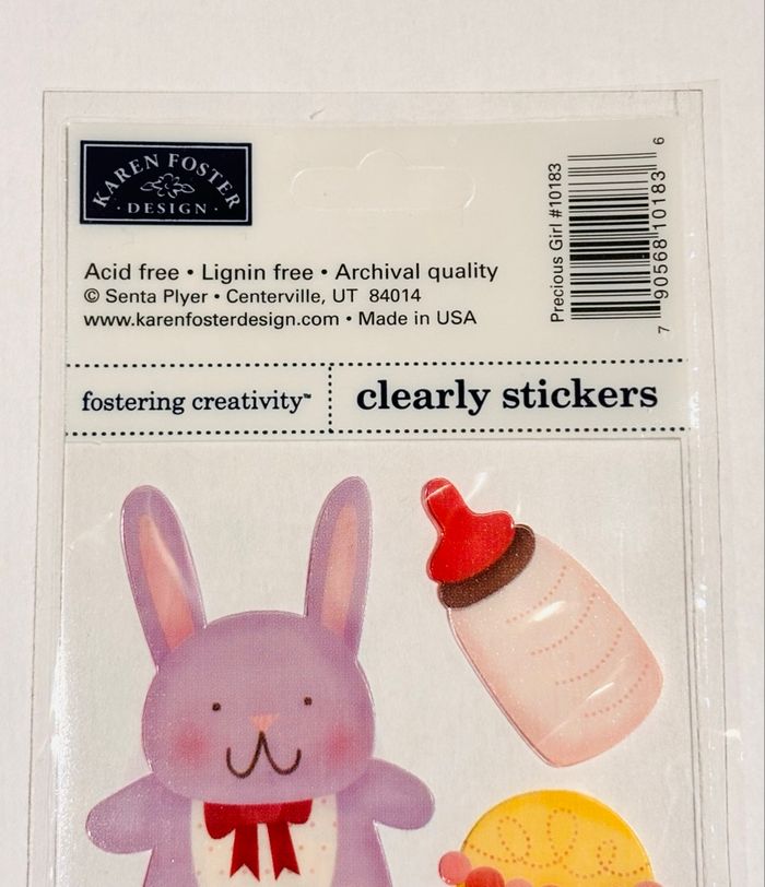 Lot 2 blisters autocollants transparents Karen Foster - photo numéro 4