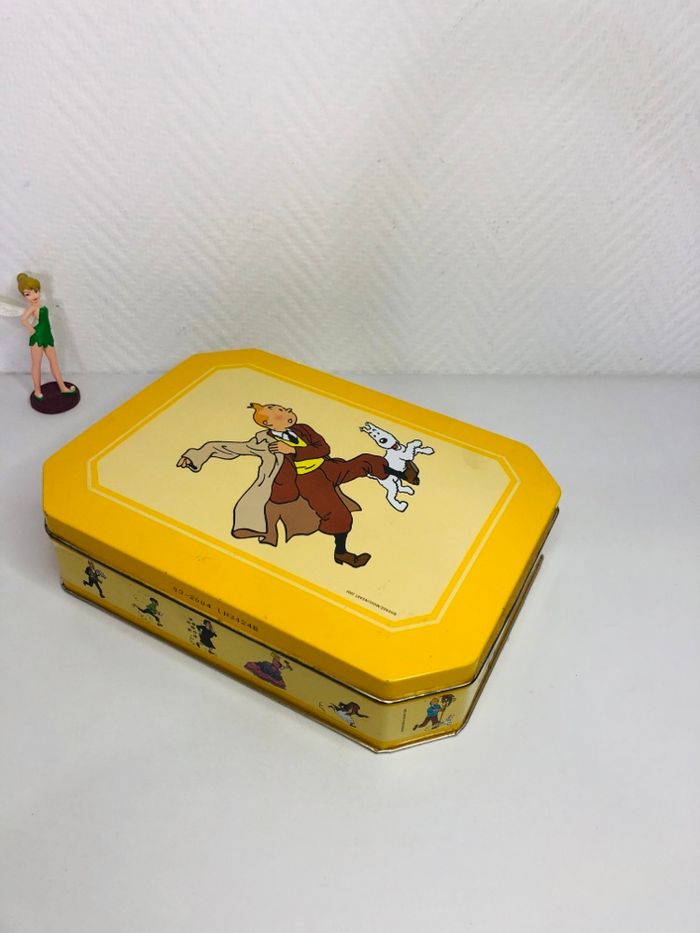Boite à biscuit en métal Tintin vintage - photo numéro 2