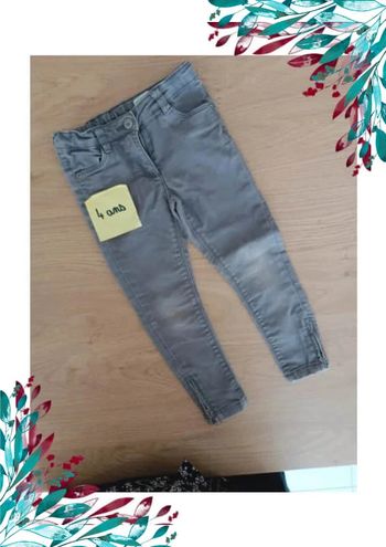 Jean gris fille 4 ans