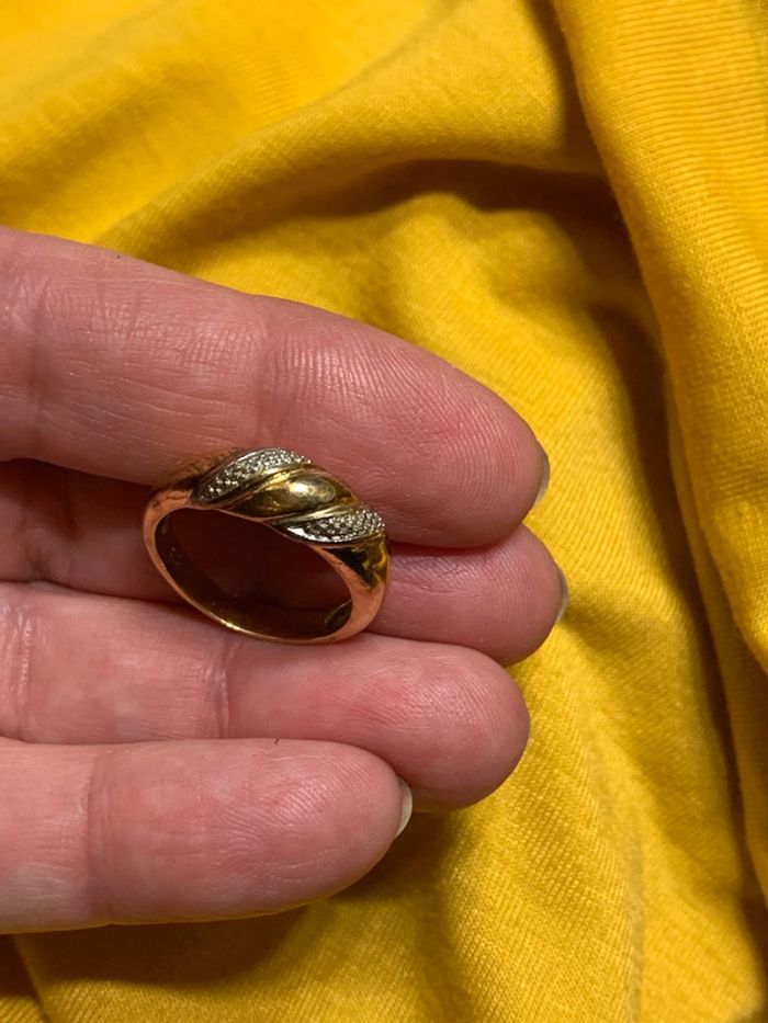 bague deux tons et zirconias - photo numéro 11
