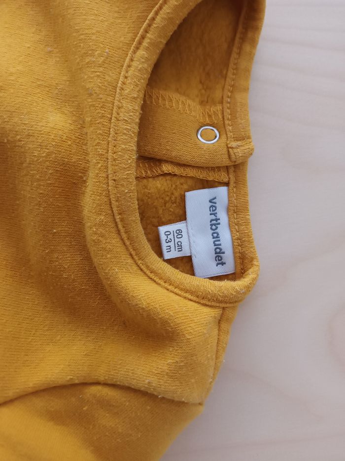 Pull lion jaune Vertbaudet 3 mois - photo numéro 3