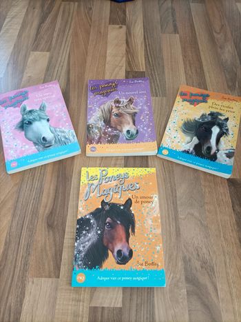 Lot 4 livres les poneys magiques 1,2,3 et 6