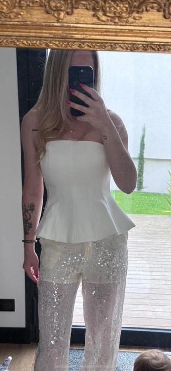 Bustier top péplum