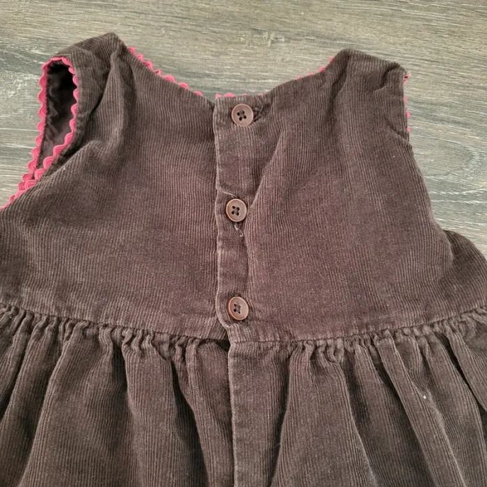 Jacadi - robe velours chocolat 6 mois - photo numéro 5
