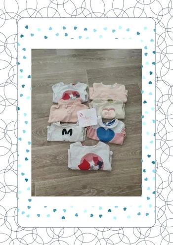 Lot 7 Tee shirt manches longues en 3 mois / lotto manica lunga 3 mesi