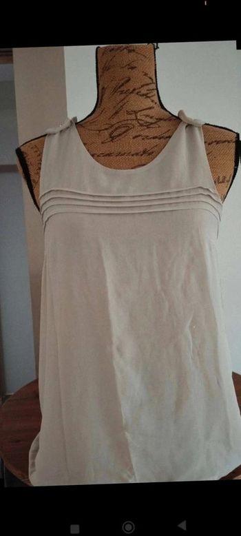 Top  haut fluide beige taille 1