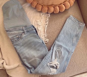 Jean de grossesse coupe mum craqué h&m