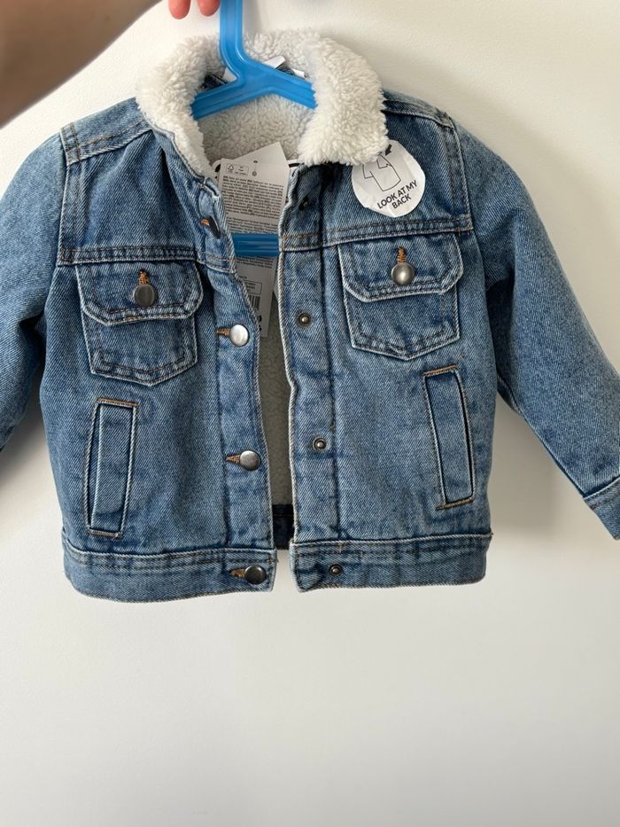 Veste denim avec effet mouton  fille - photo numéro 7