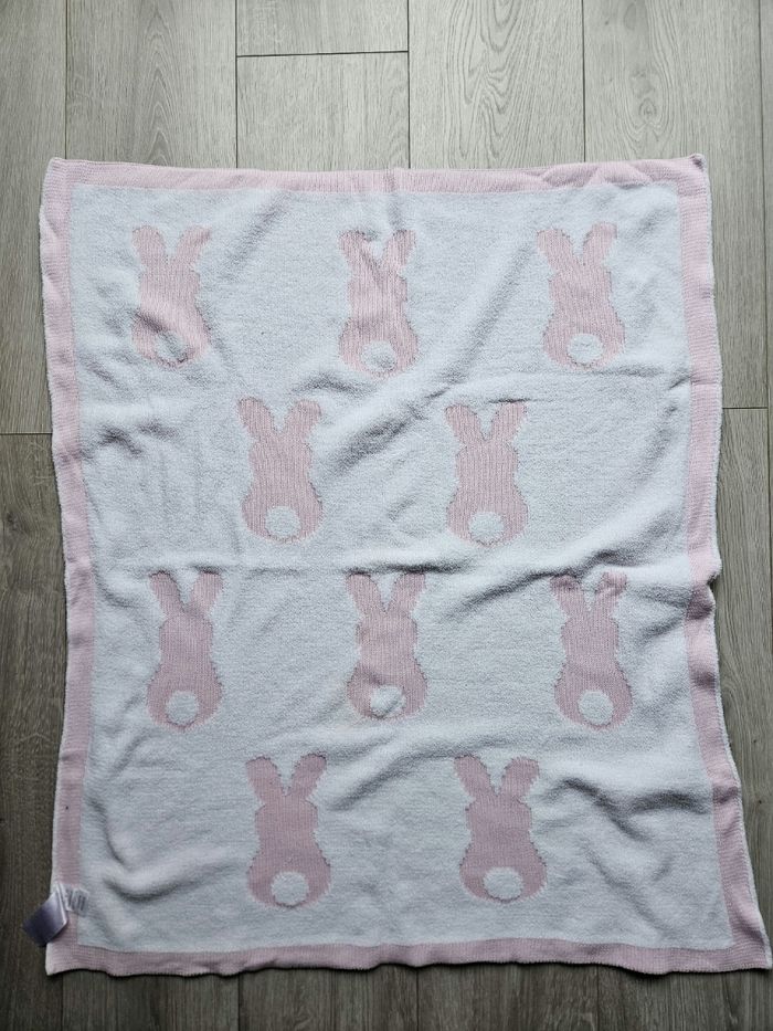 Couverture bébé rose et blanc - photo numéro 2