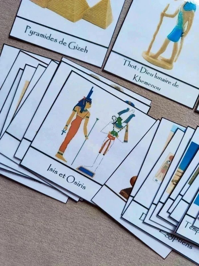 Kit cartes de nomenclature Egypte Antique Montessori - photo numéro 15