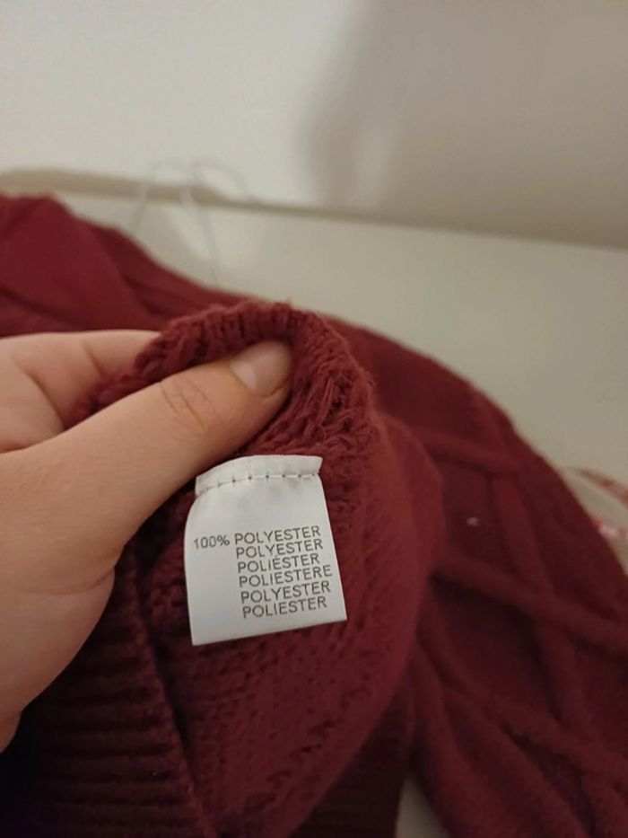 Pull Bordeaux chaud neuve Yehwang taille S/M 36/38 - photo numéro 11