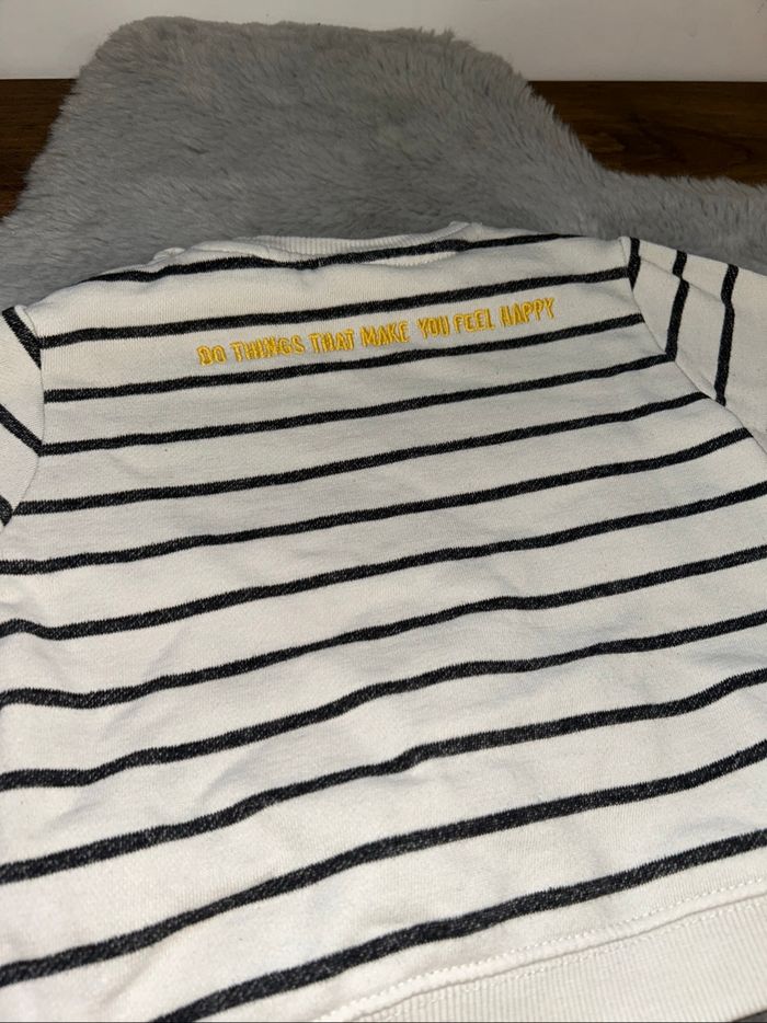 Pull rayé noir et blanc - 12/18 mois - Zara - photo numéro 3
