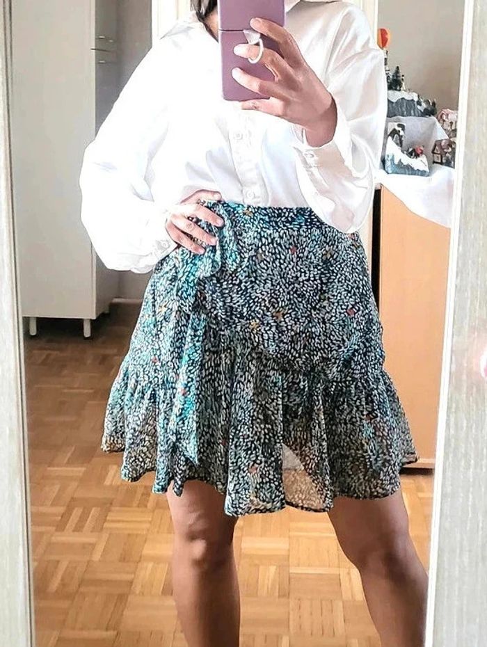 Jupe doublée fleurie Naf Naf Taille 34
